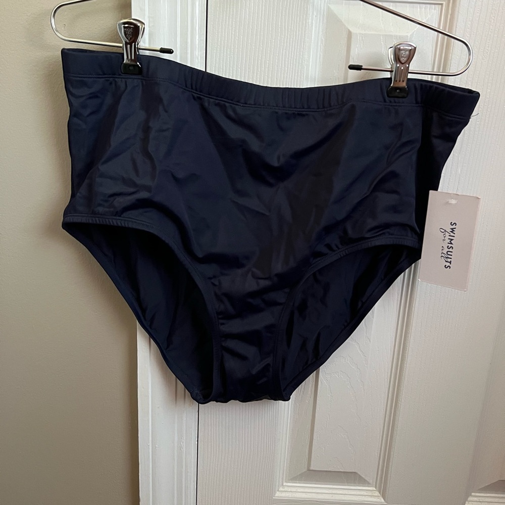 Swimsuits For All Black High-Waisted Bikini Bottom